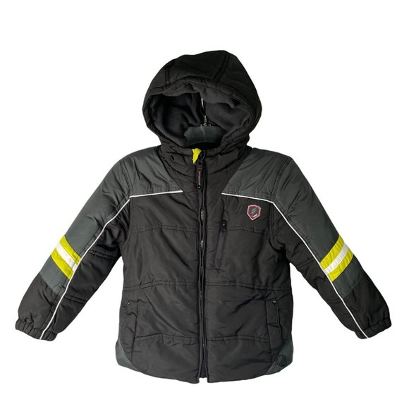 BOYS PROTECTION SYSTEM Kids hooded winter jacket, full zip, Small - Picture 1 of 7